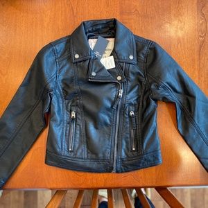 *New* Girls Abercrombie Kids Faux Leather Jacket 7/8